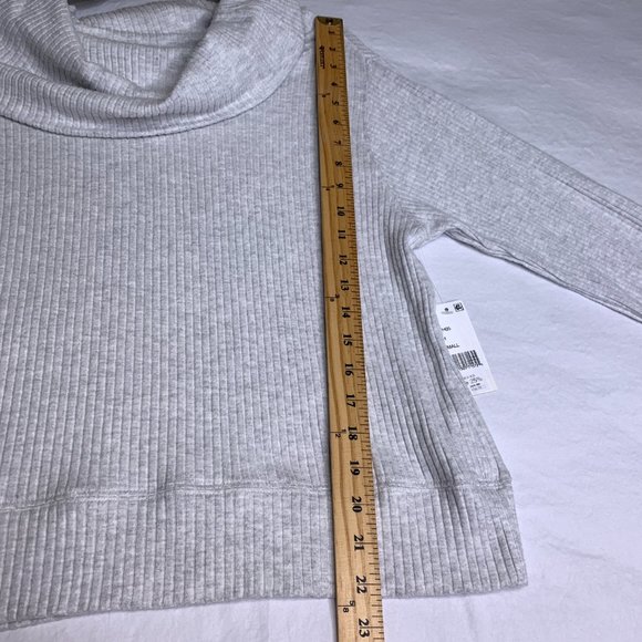VELVET By Graham & Spencer Womens Gray Cowl Neck Ribbed Pullover Sweater XS NWT - Picture 9 of 11